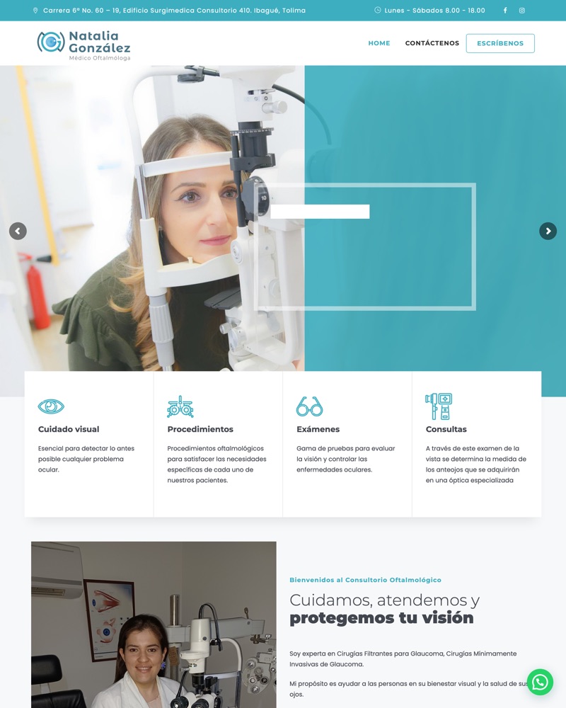 Ophthalmology clinic website built by Art&Technology
