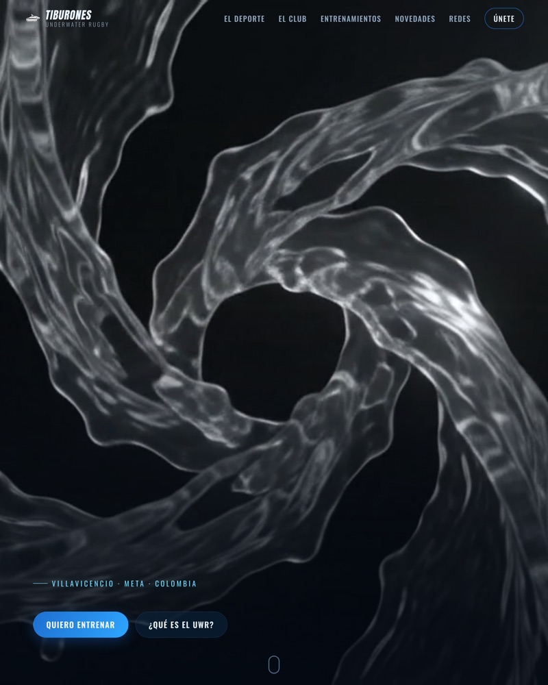 Tiburones UWR website built by Art&Technology
